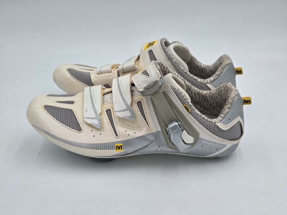 Mavic Giova Womens Road Cycling Shoes Size 9.5 White w Shimano Cleats